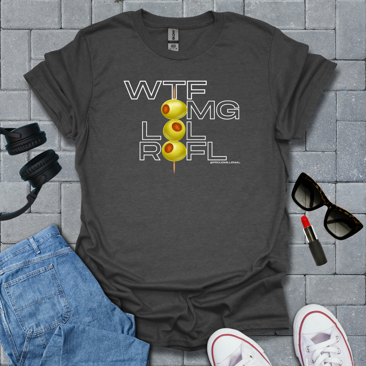 Wtf, Omg, Lol, Rofl Millenial T-Shirt US
