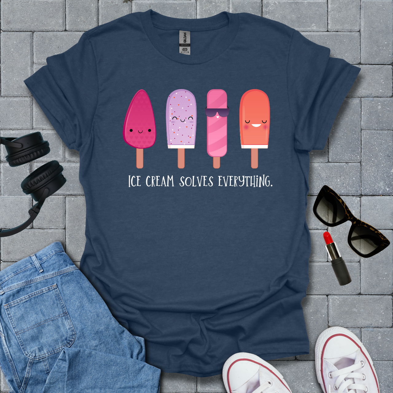 Ice Cream Solves Everything T-Shirt US