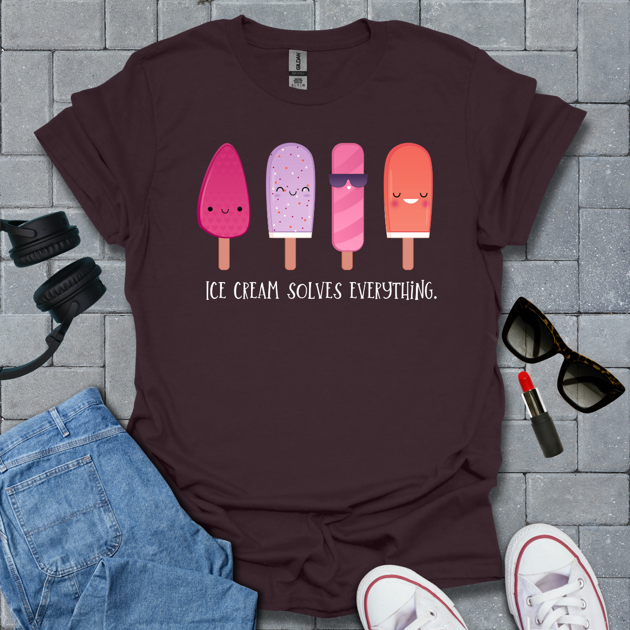 Ice Cream Solves Everything T-Shirt US