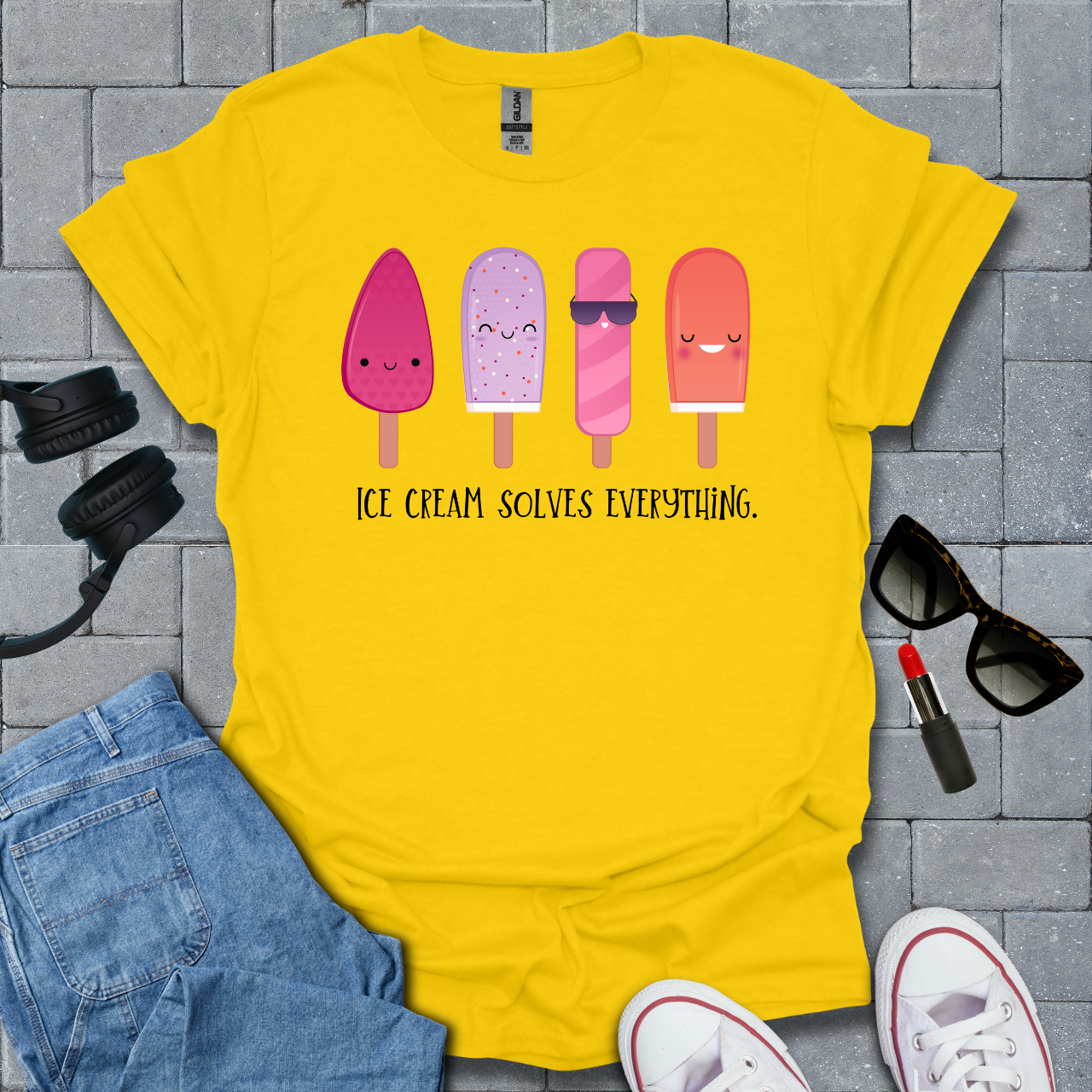Ice Cream Solves Everything T-Shirt US