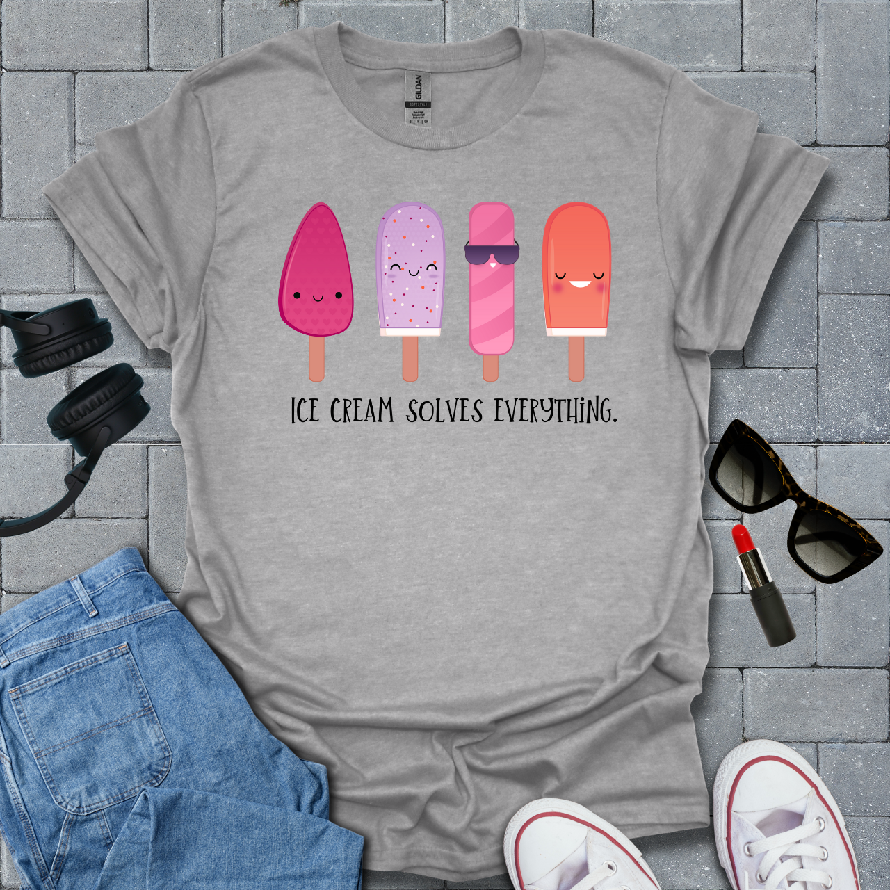 Ice Cream Solves Everything T-Shirt US