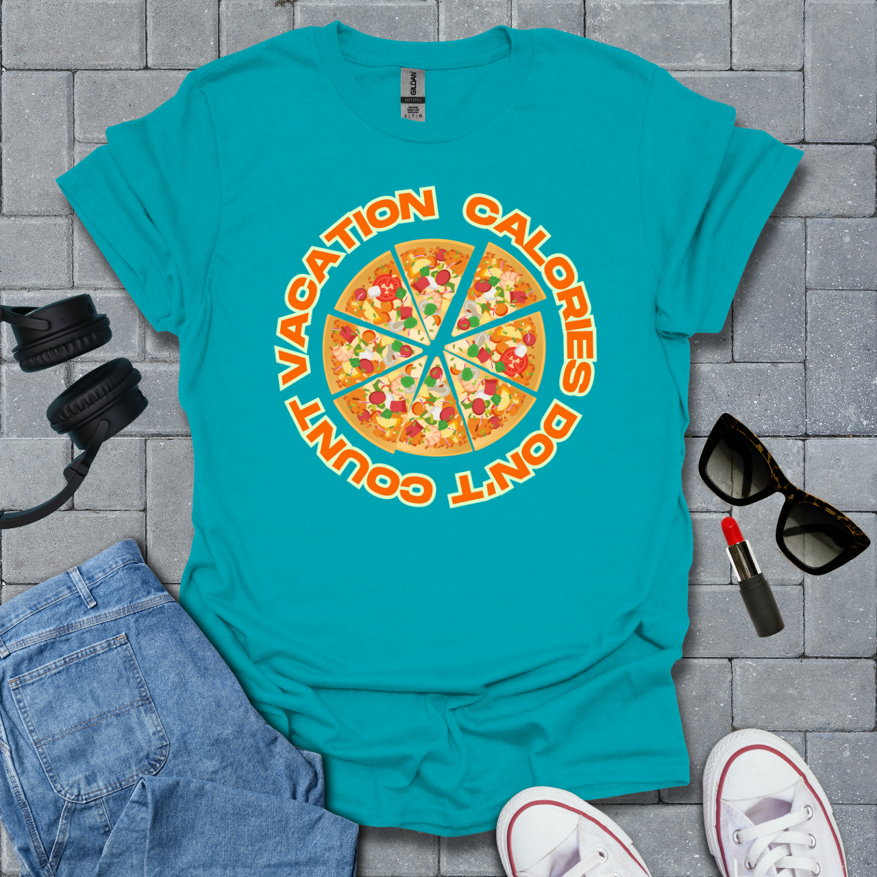 Vacation Calories Don't Count Pizza T-Shirt US