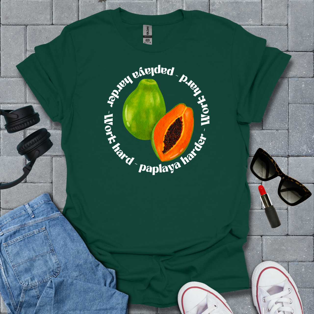 Work Hard Paplaya Harder T-Shirt US
