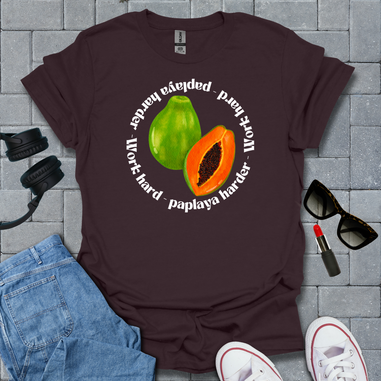 Work Hard Paplaya Harder T-Shirt US