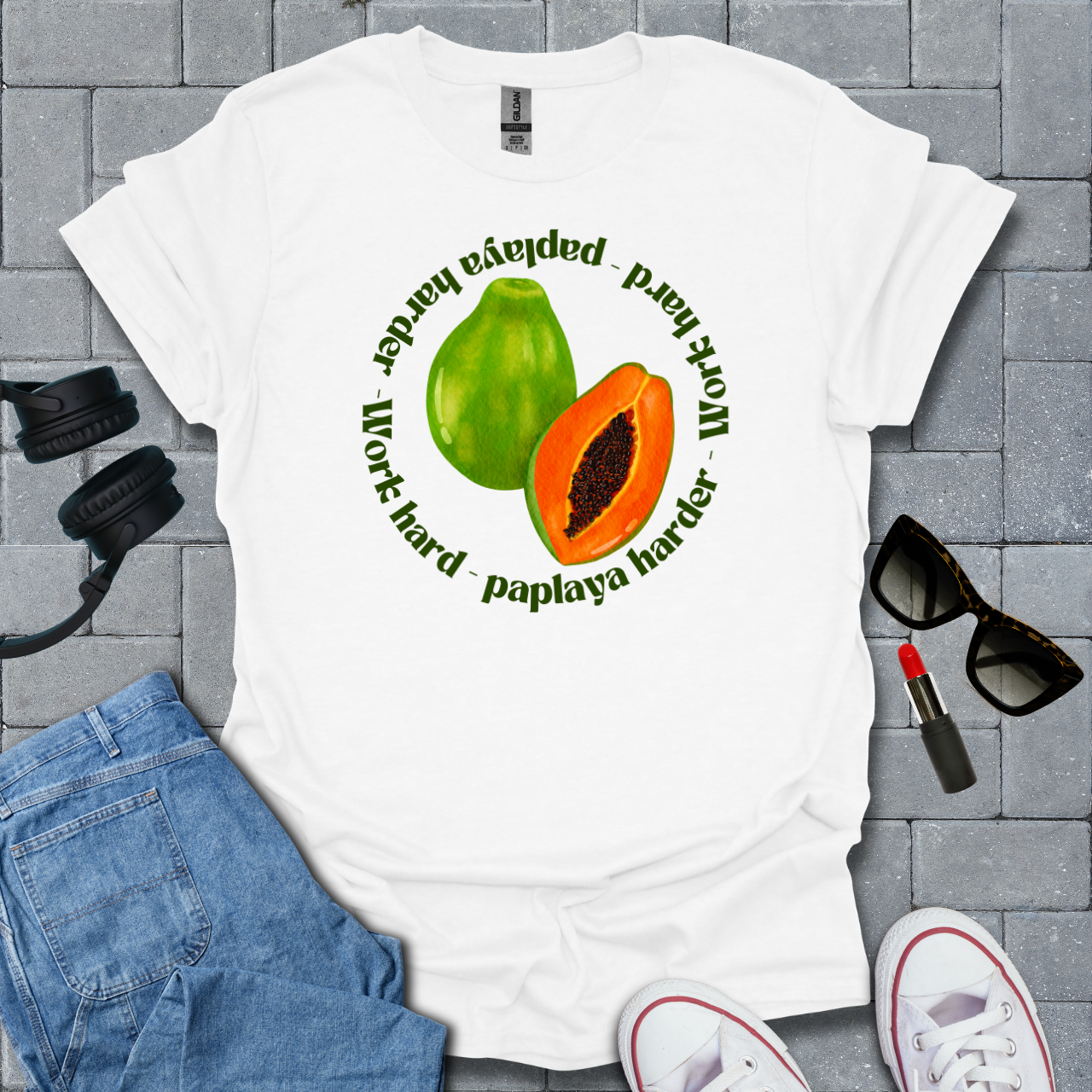Work Hard Paplaya Harder T-Shirt US