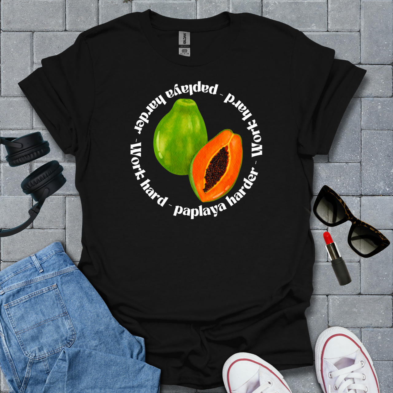 Work Hard Paplaya Harder T-Shirt US