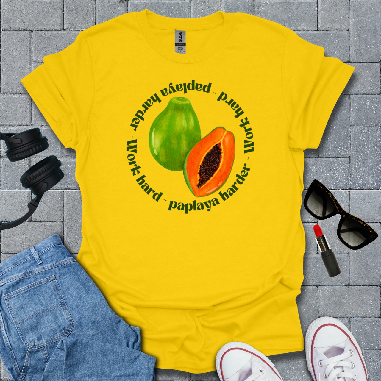 Work Hard Paplaya Harder T-Shirt US
