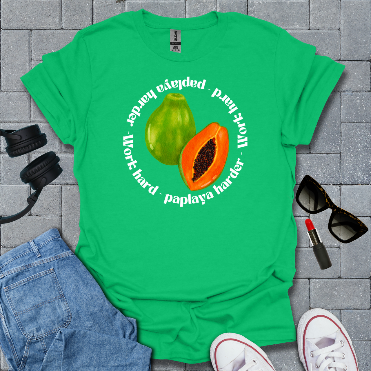 Work Hard Paplaya Harder T-Shirt US