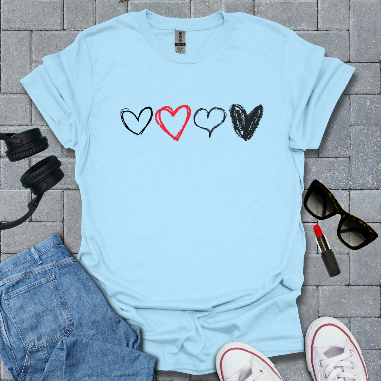 Heart Sketch T-Shirt