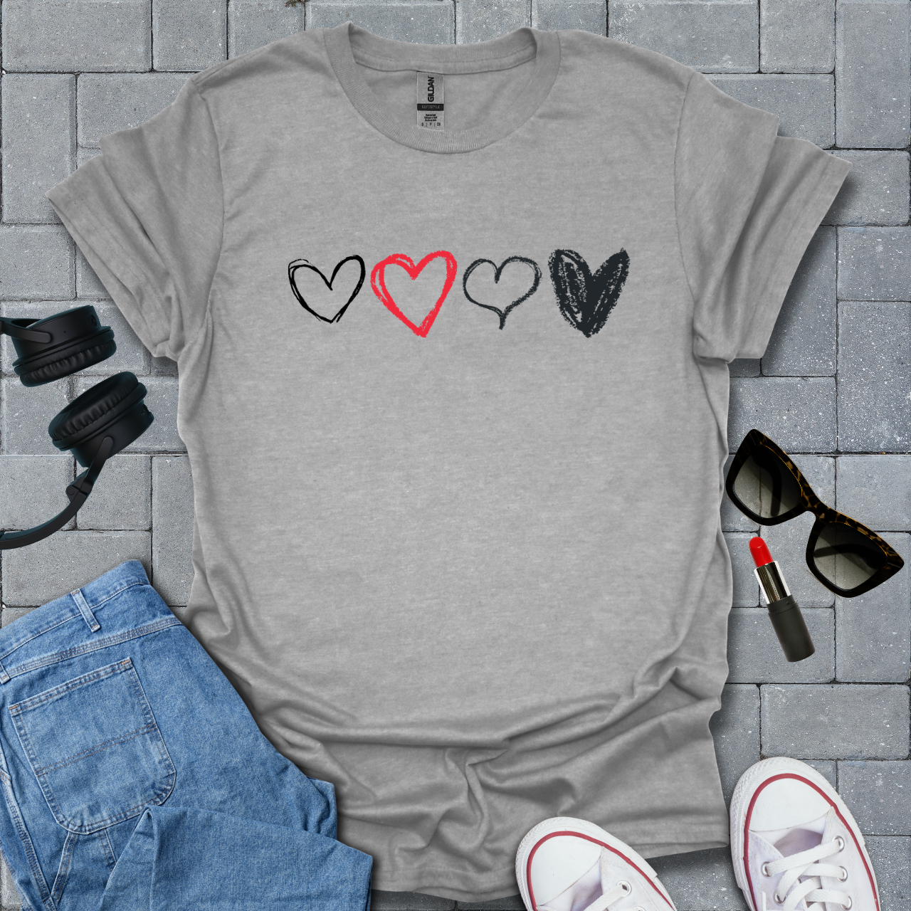 Heart Sketch T-Shirt